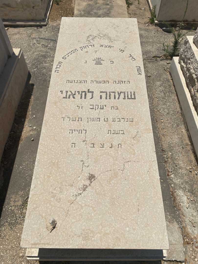 קברו של שמחה לחיאני. תמונה 1