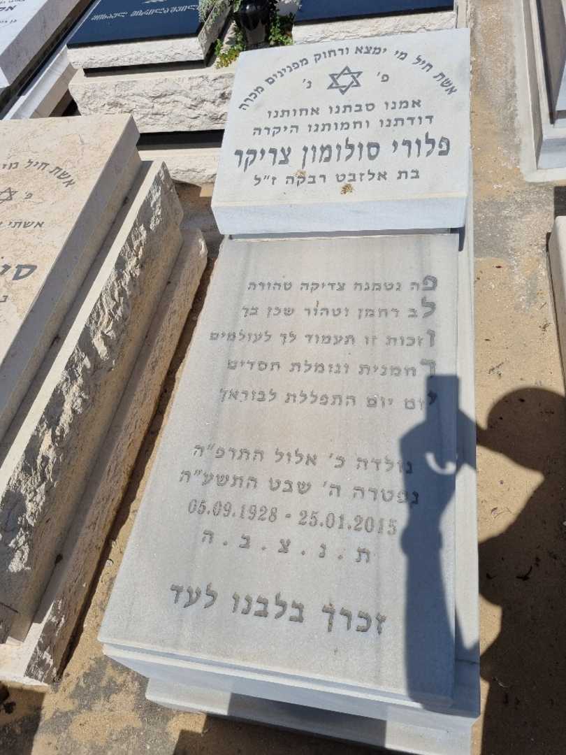 קברו של פלורי סולומן צריקר. תמונה 1