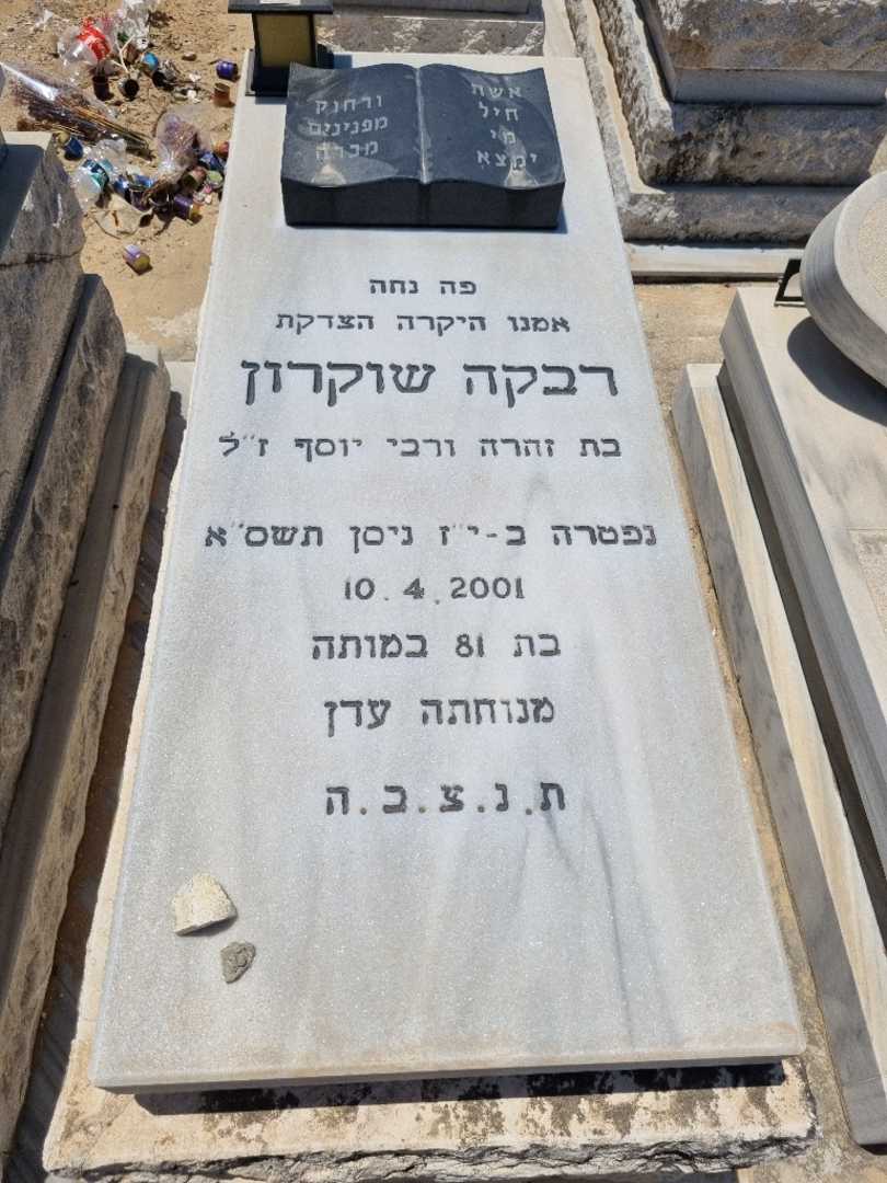 קברו של רבקה שוקרון. תמונה 1