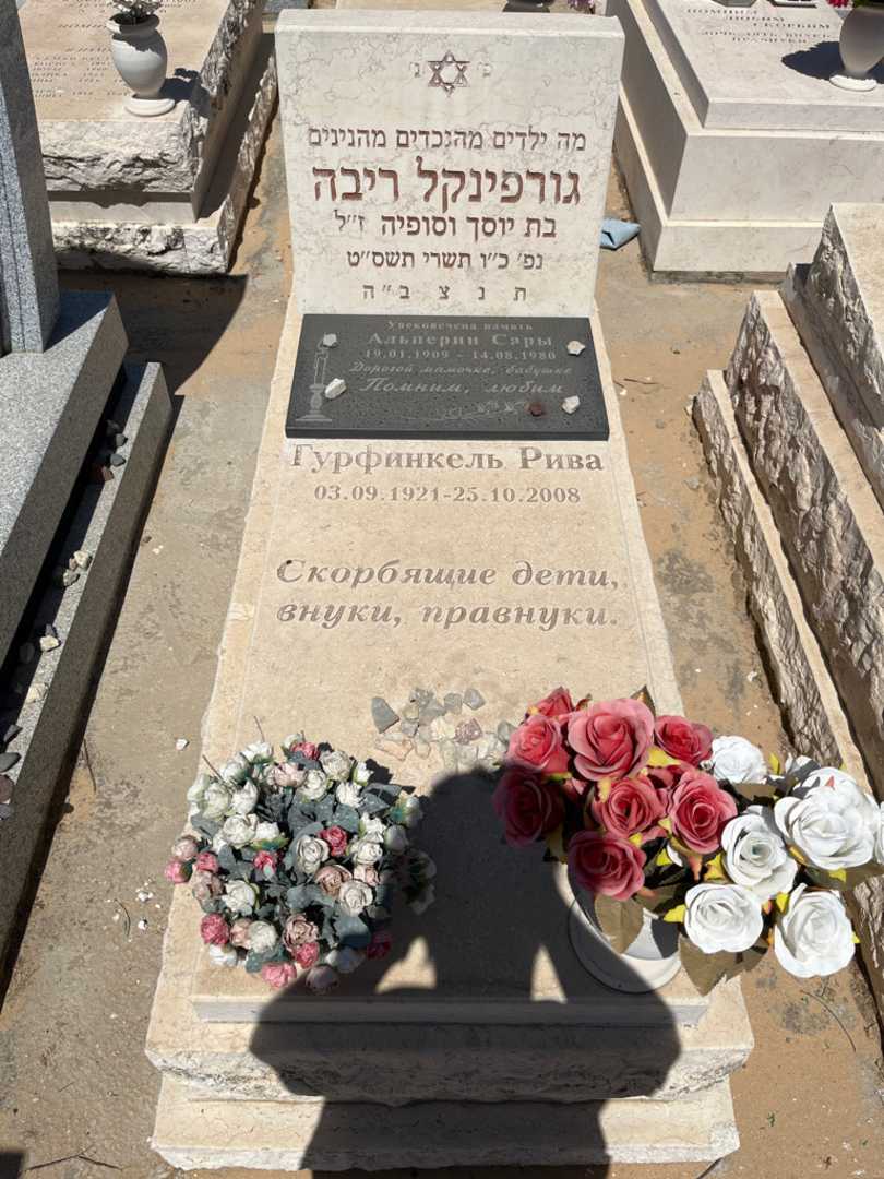 קברו של ריבה גורפינקל. תמונה 1
