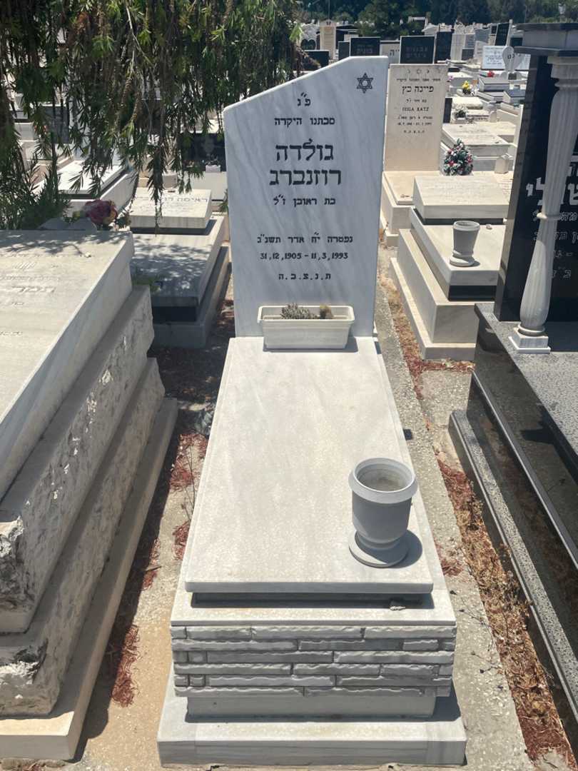 קברו של גולדה רוזנברג. תמונה 1