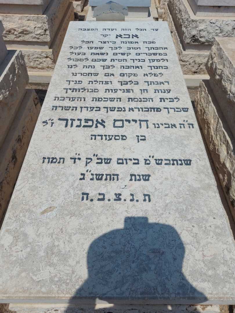 קברו של חיים אפינגר. תמונה 1