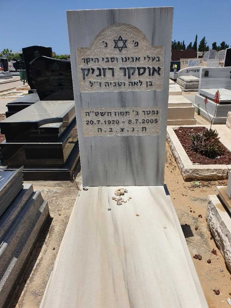 קברו של אוסקר רזניק. תמונה 1