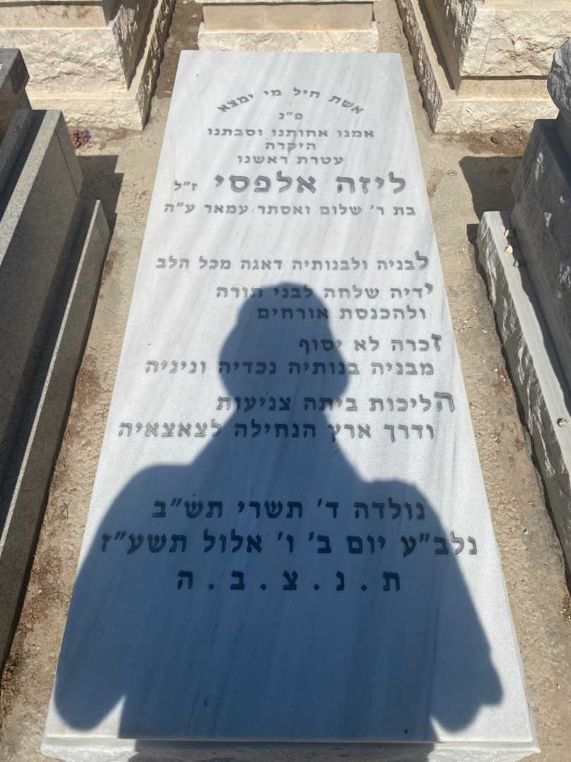 קברו של ליזה אלפסי. תמונה 1