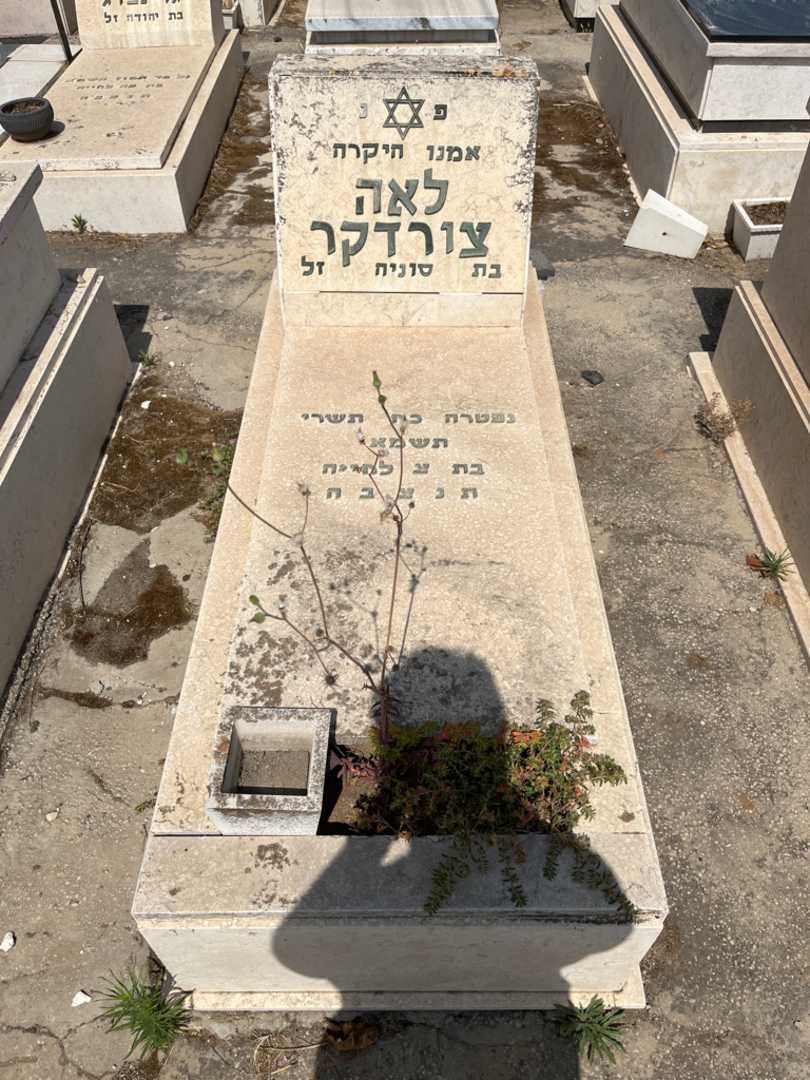 קברו של לאה צורדקר. תמונה 1