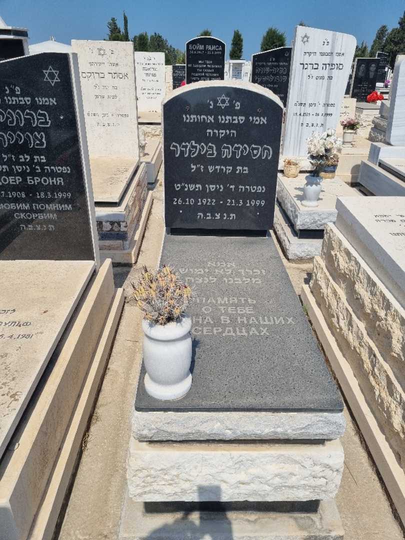 קברו של חסידה בילדר. תמונה 1
