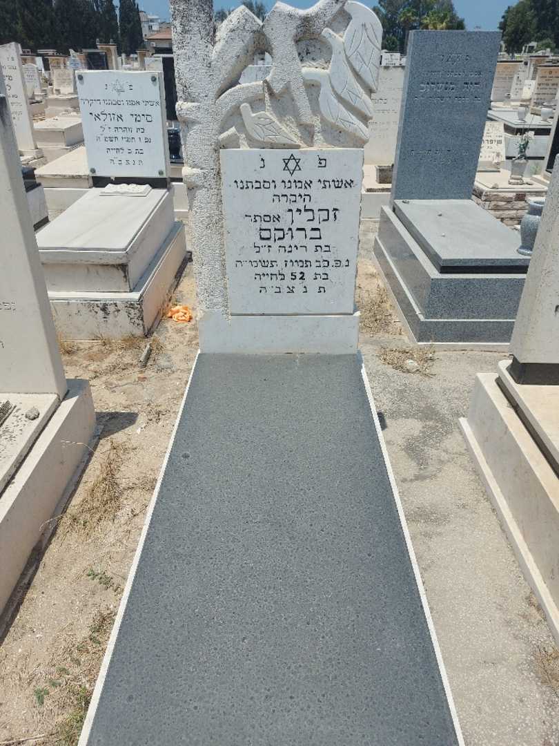 קברו של זקלין)אסתר "אסתר" ברוקס. תמונה 1