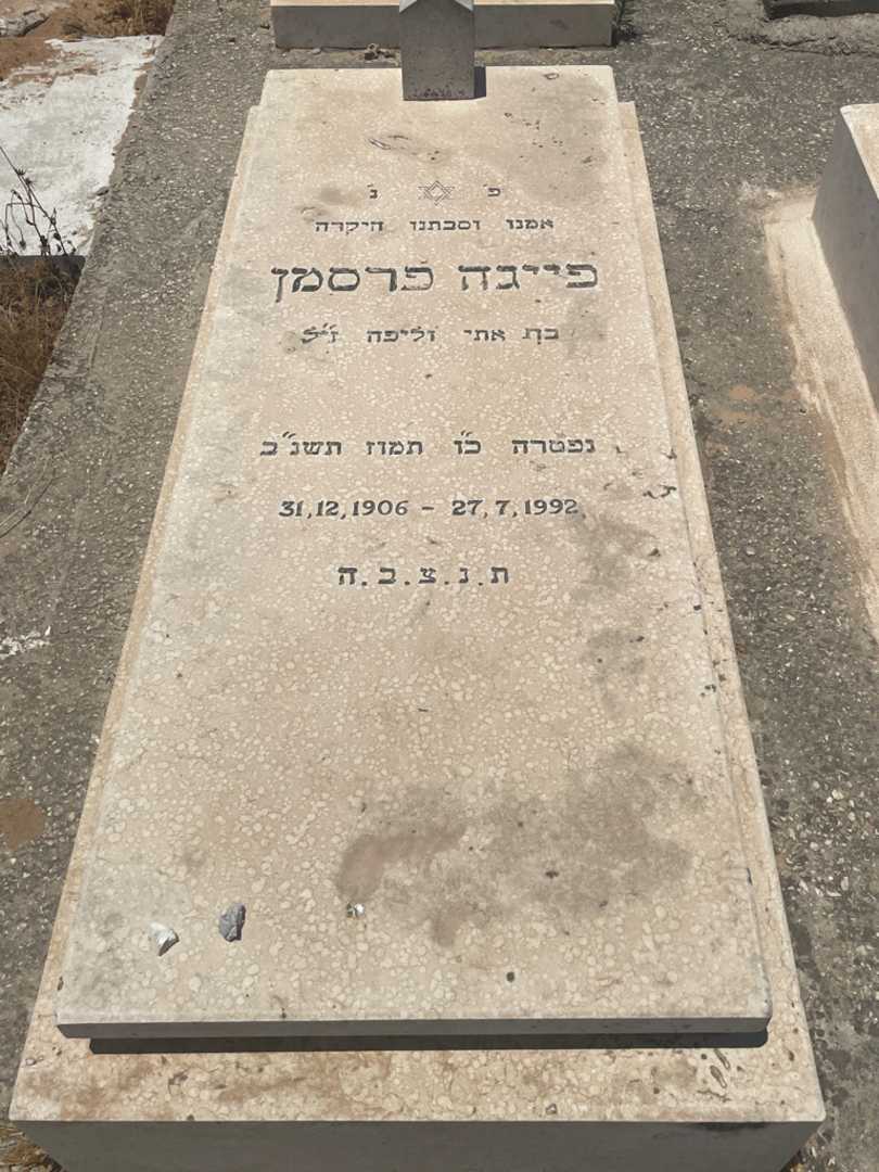 קברו של פייגה פרסמן. תמונה 1