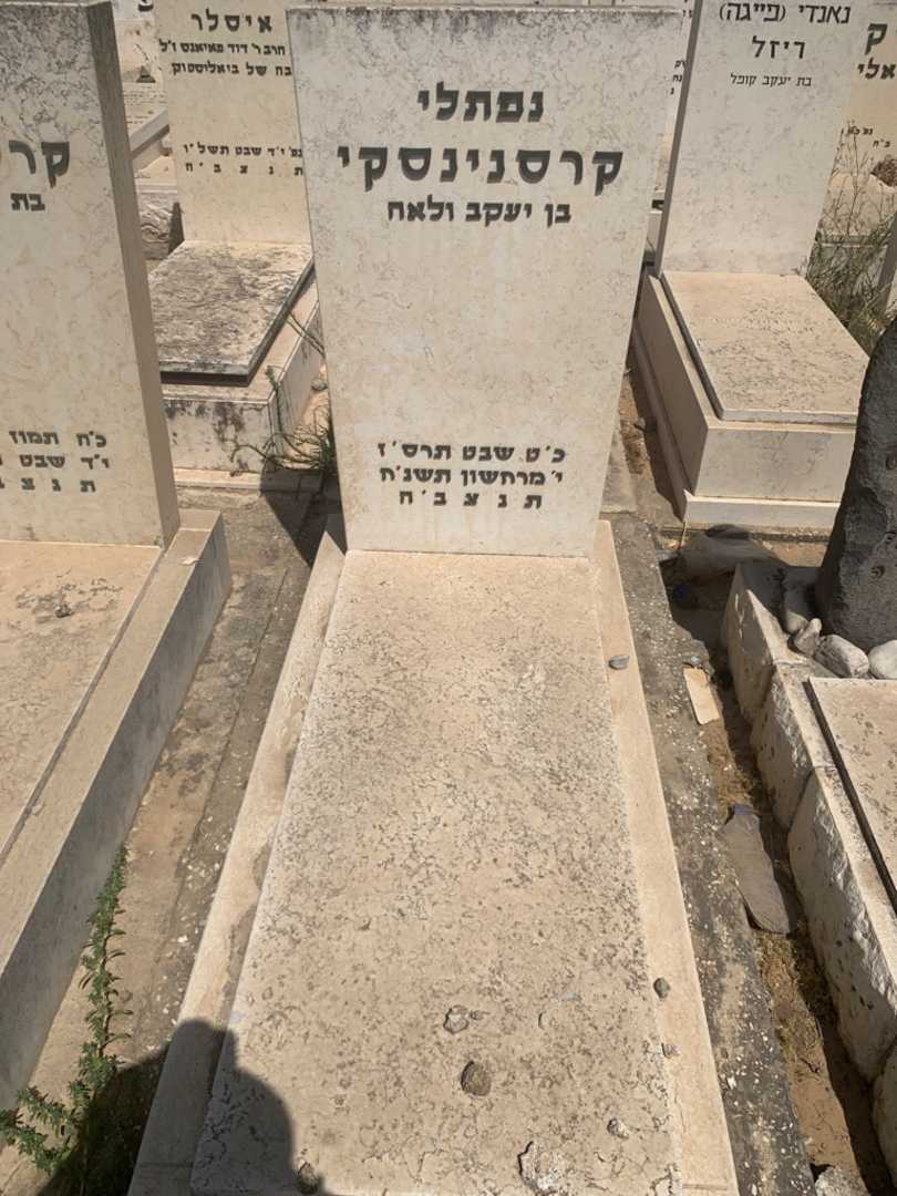 קברו של נפתלי קרסנינסקי. תמונה 1