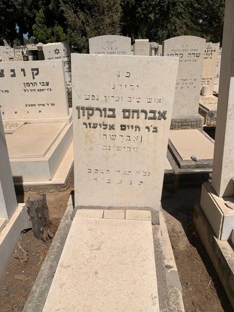 קברו של אברהם "אברשה" בורקון