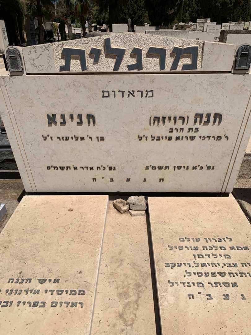 קברו של חנה (רויזה) מרגלית. תמונה 1
