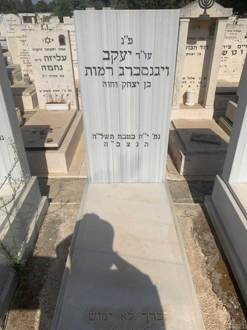 קברו של יעקב ויגנסברג רמות. תמונה 1
