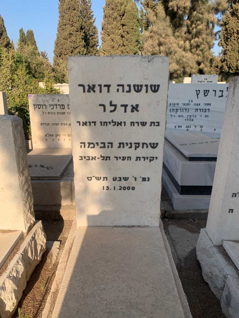 קברו של שושנה דואר אדלר