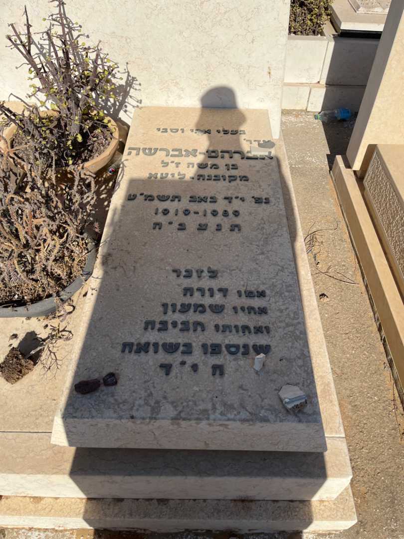 קברו של אברהם-אברשה מיזריצר. תמונה 1