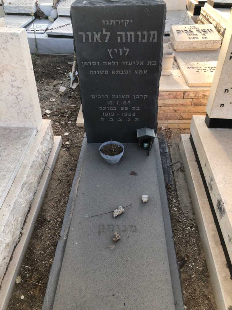קברו של מנוחה לאור לויץ
