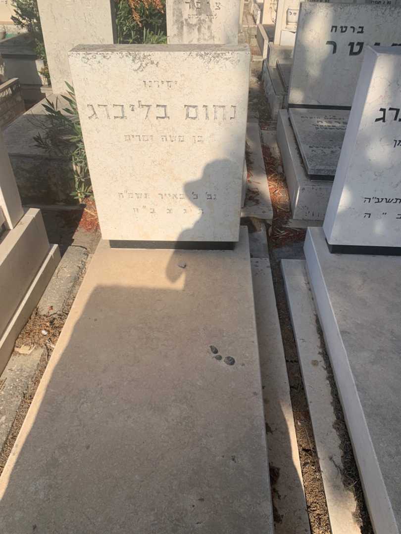 קברו של נחום בליברג. תמונה 1