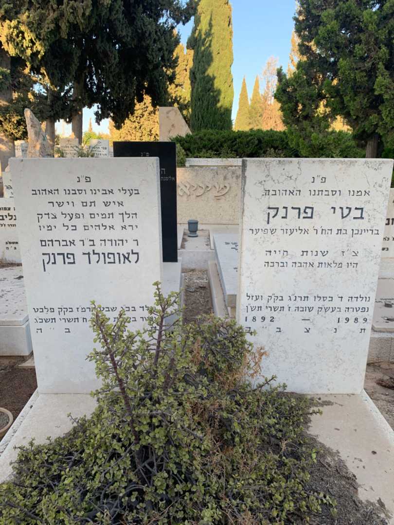 קברו של לאופולד פרנק. תמונה 1