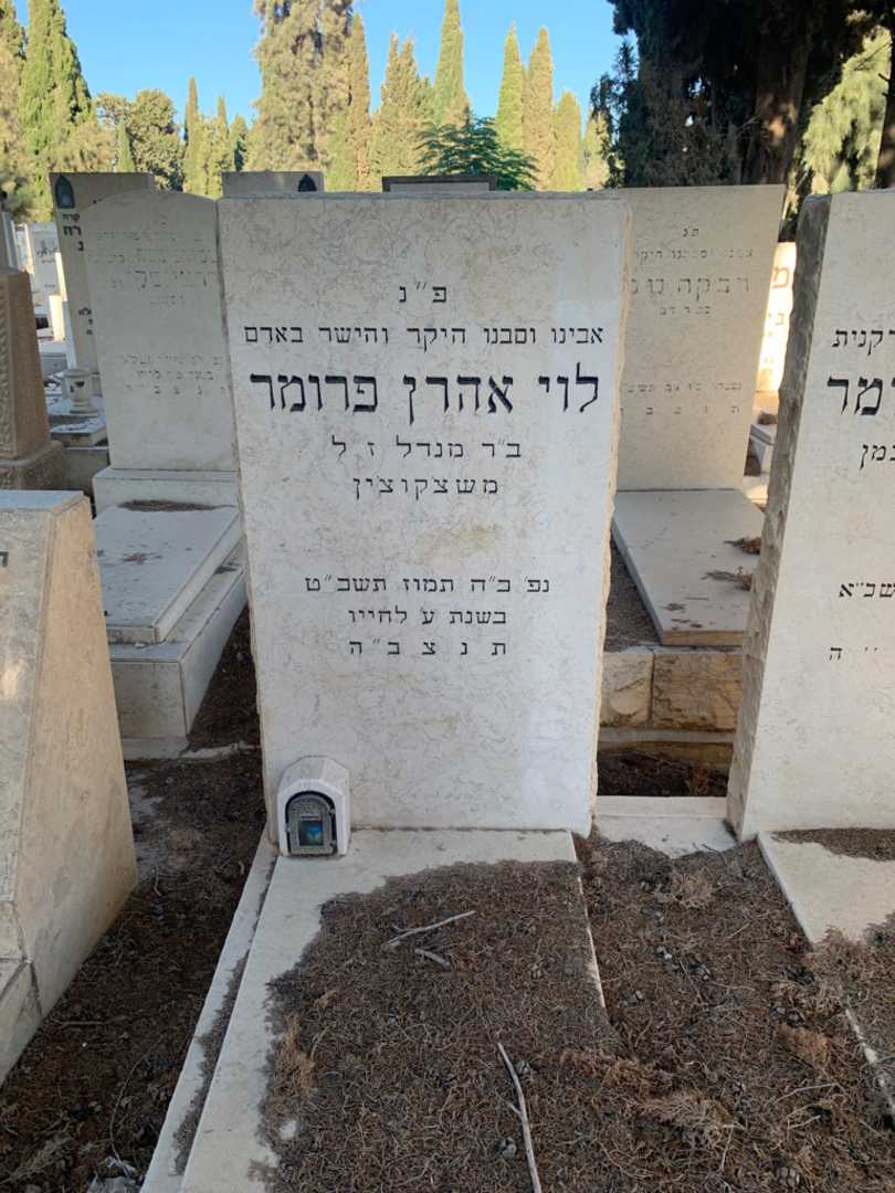 קברו של לוי אהרן פרומר. תמונה 2