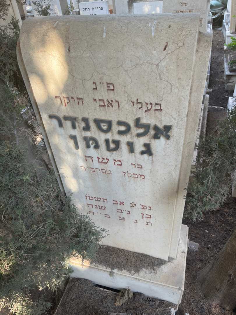 קברו של אלכסנדר גוטמן. תמונה 2