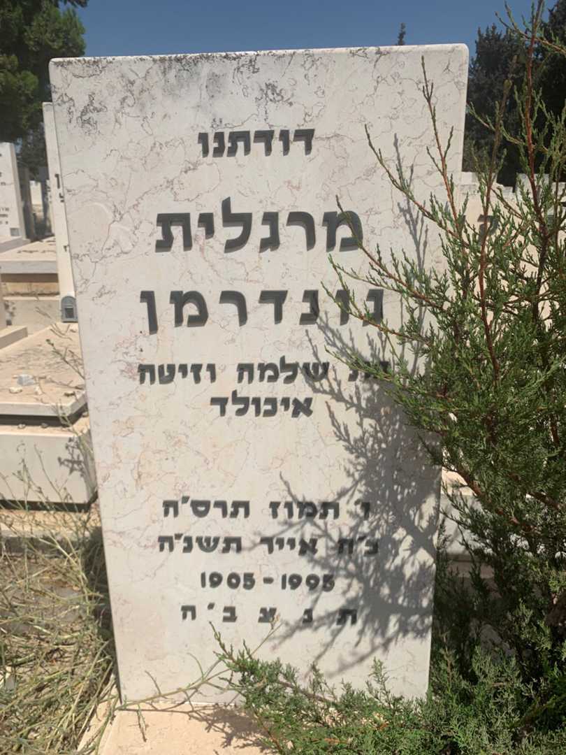 קברו של מרגלית גונדרמן. תמונה 1