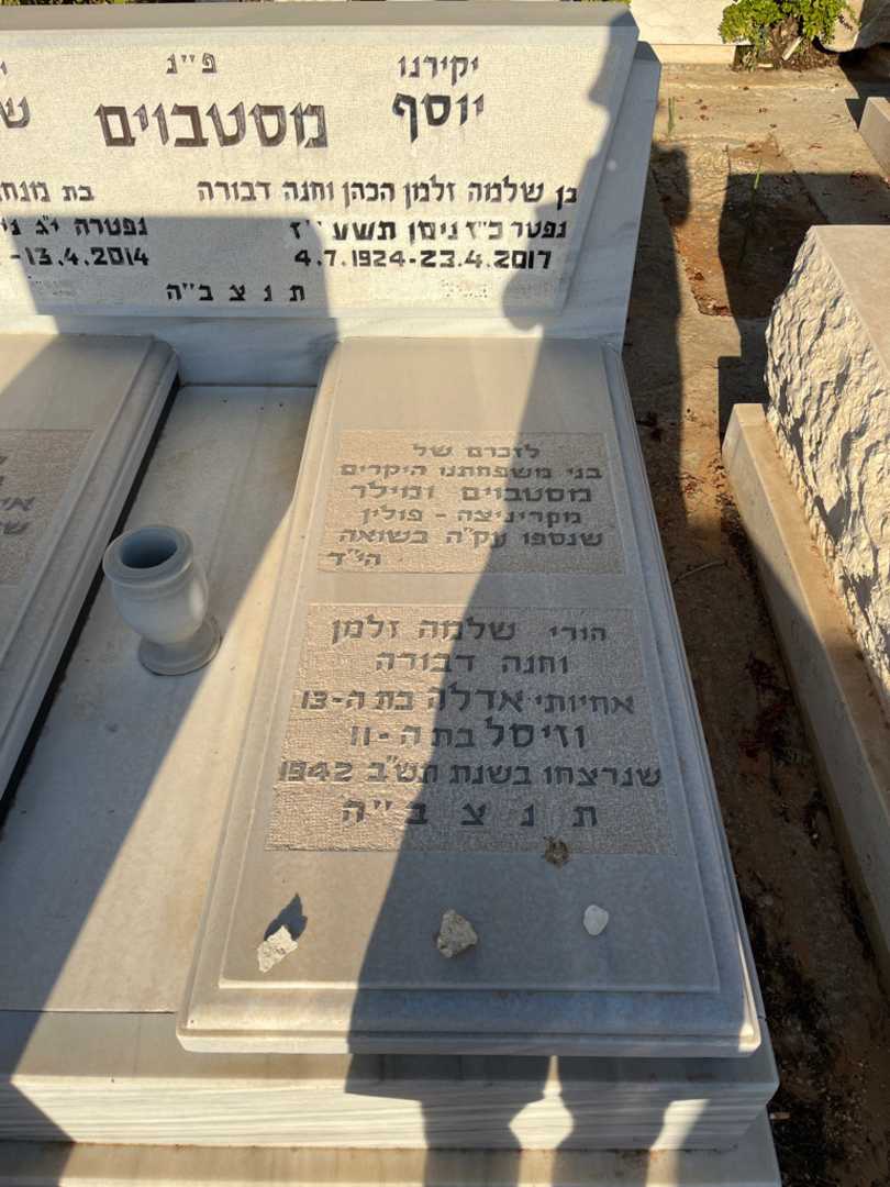 קברו של זיסל בת ה-11. תמונה 1