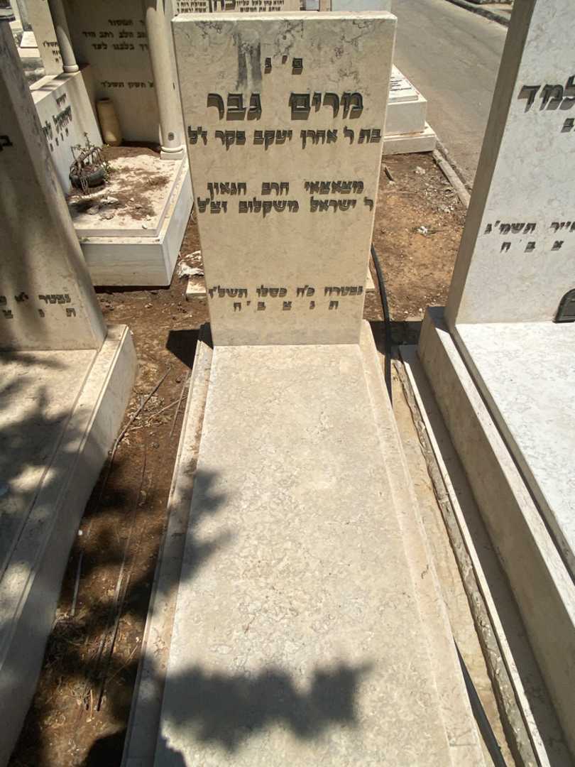 קברו של מרים גבר