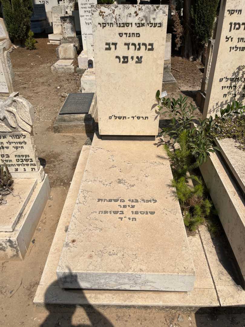 קברו של ברנרד דב ציפר