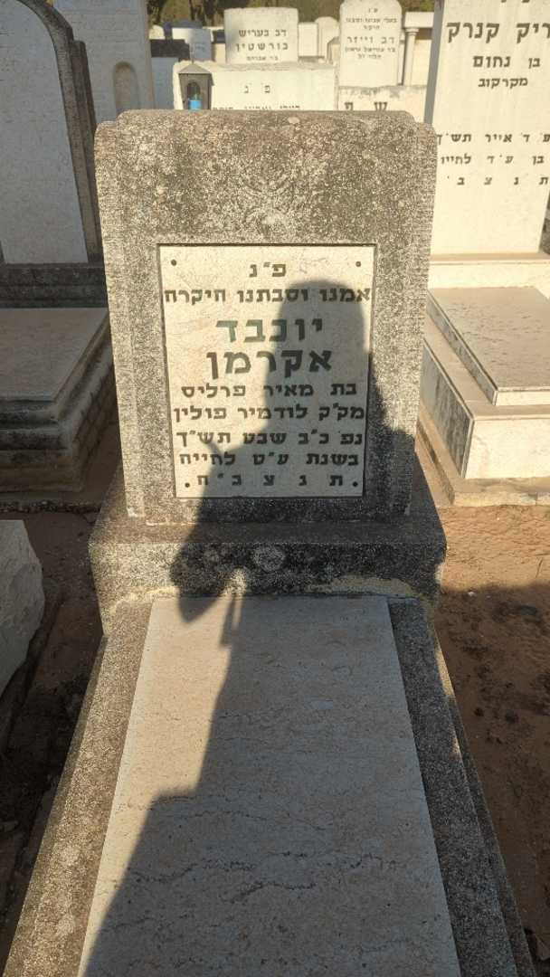 קברו של יוכבד אקרמן