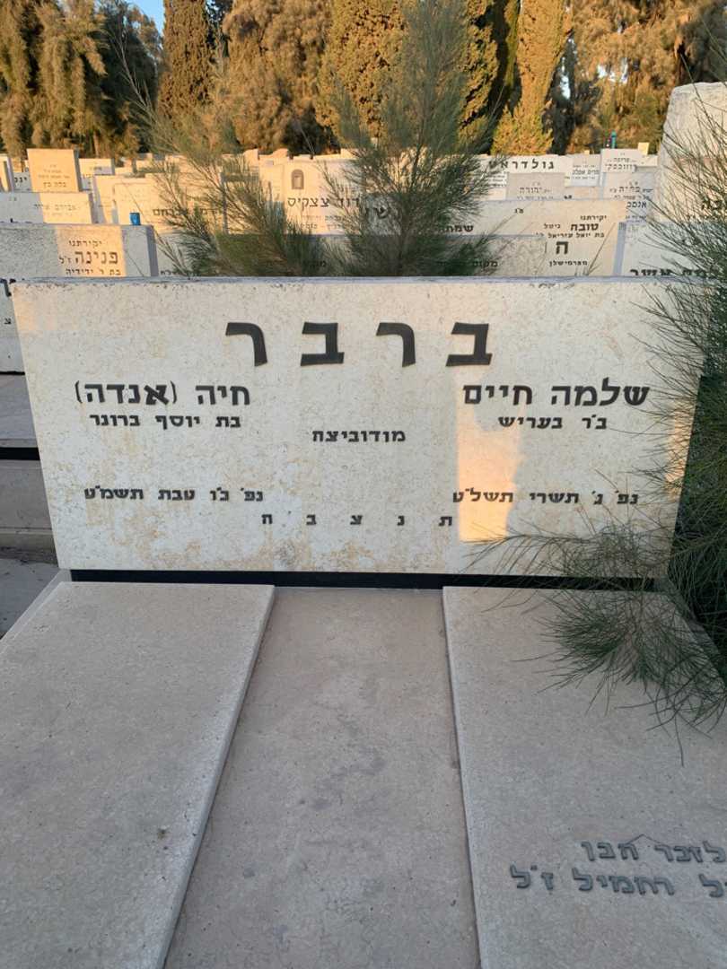 קברו של חיה "אנדה" ברבר. תמונה 1