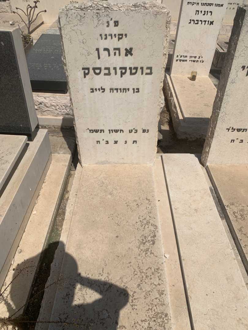 קברו של אהרן בוטקובסקי. תמונה 1