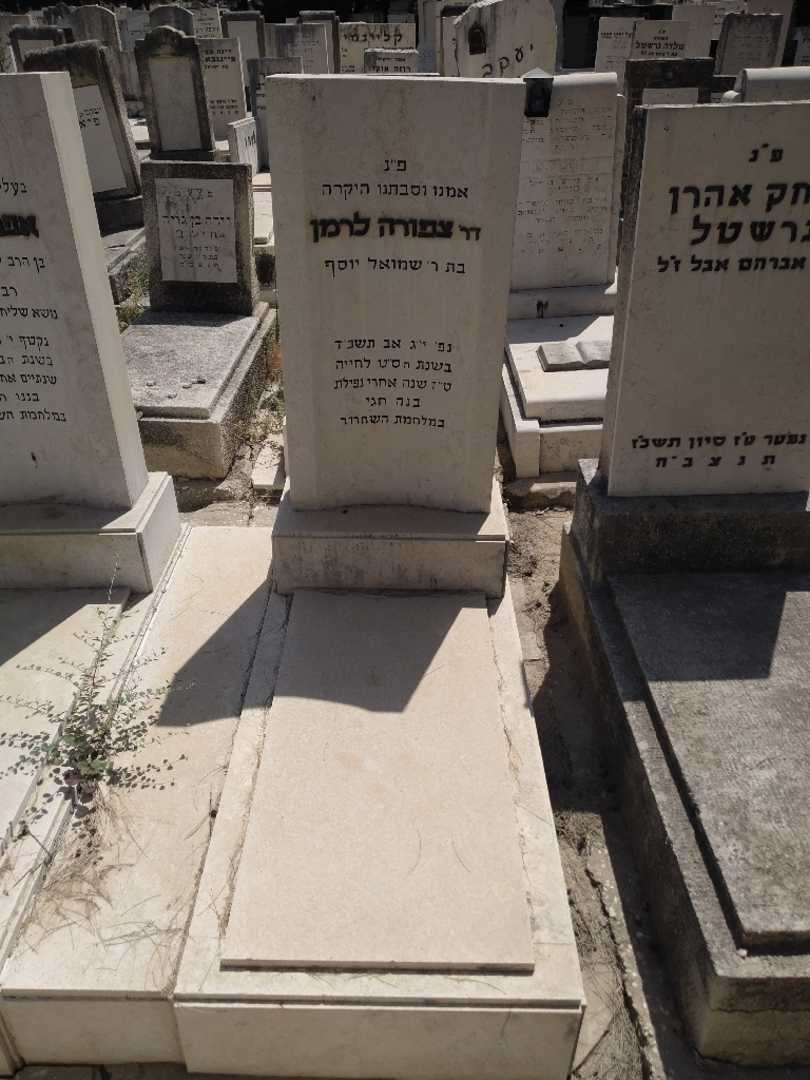 קברו של צפורה לרמן. תמונה 1