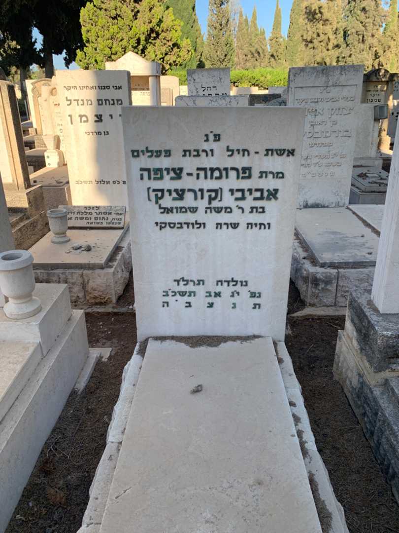 קברו של פרומה-ציפה אביבי קורציק