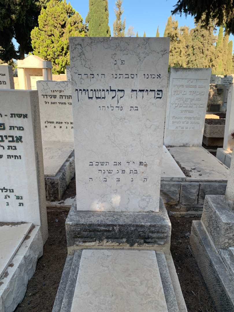 קברו של פרידה קלינשטיין
