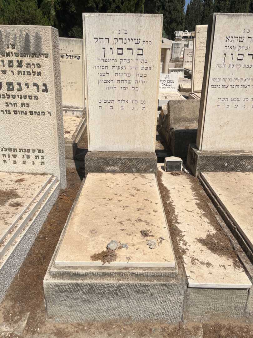 קברו של שיינדל רחל ברסון גרינפדר. תמונה 2