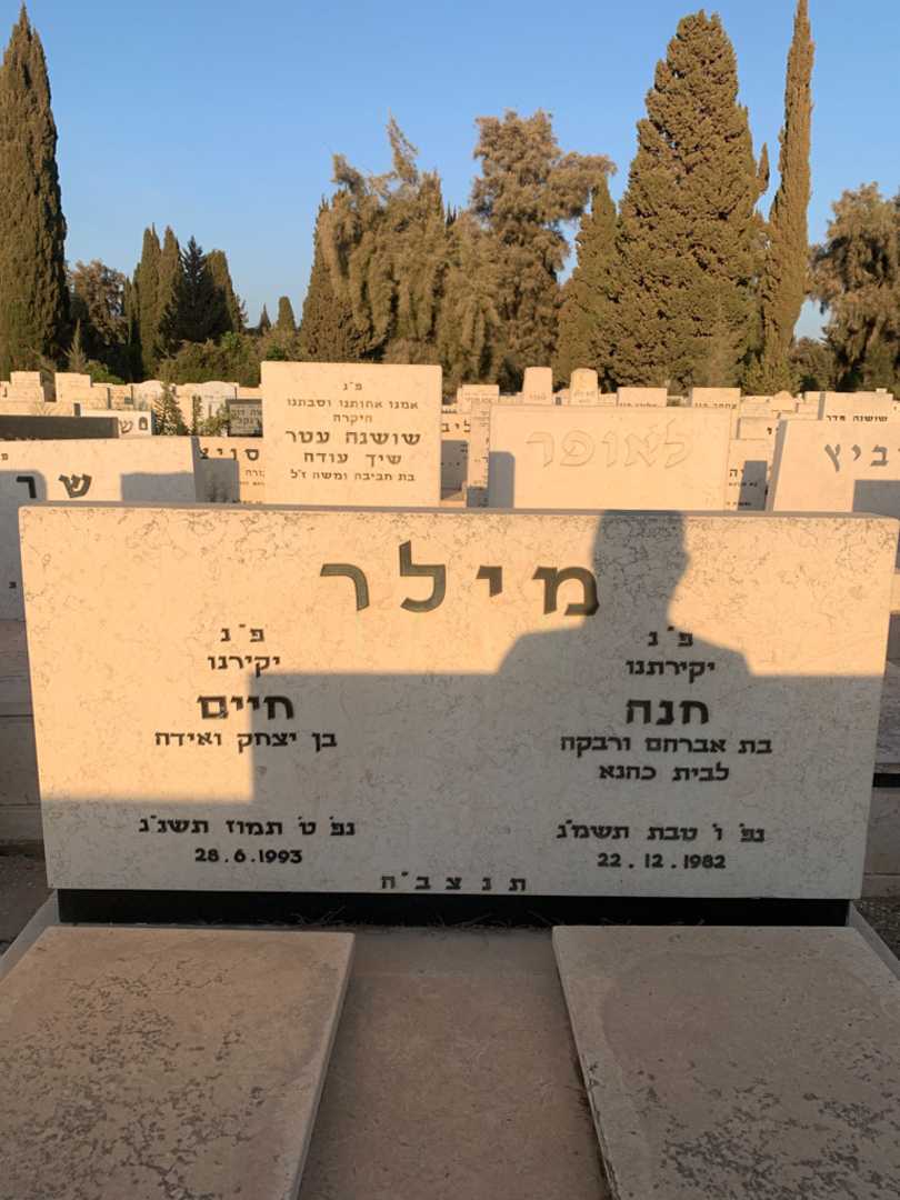 קברו של חיים מילר. תמונה 1