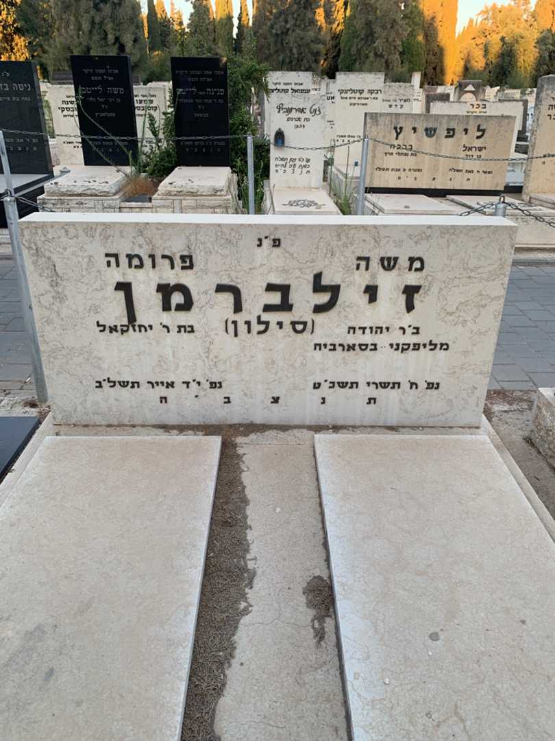 קברו של פרומה זילברמן סילון. תמונה 1