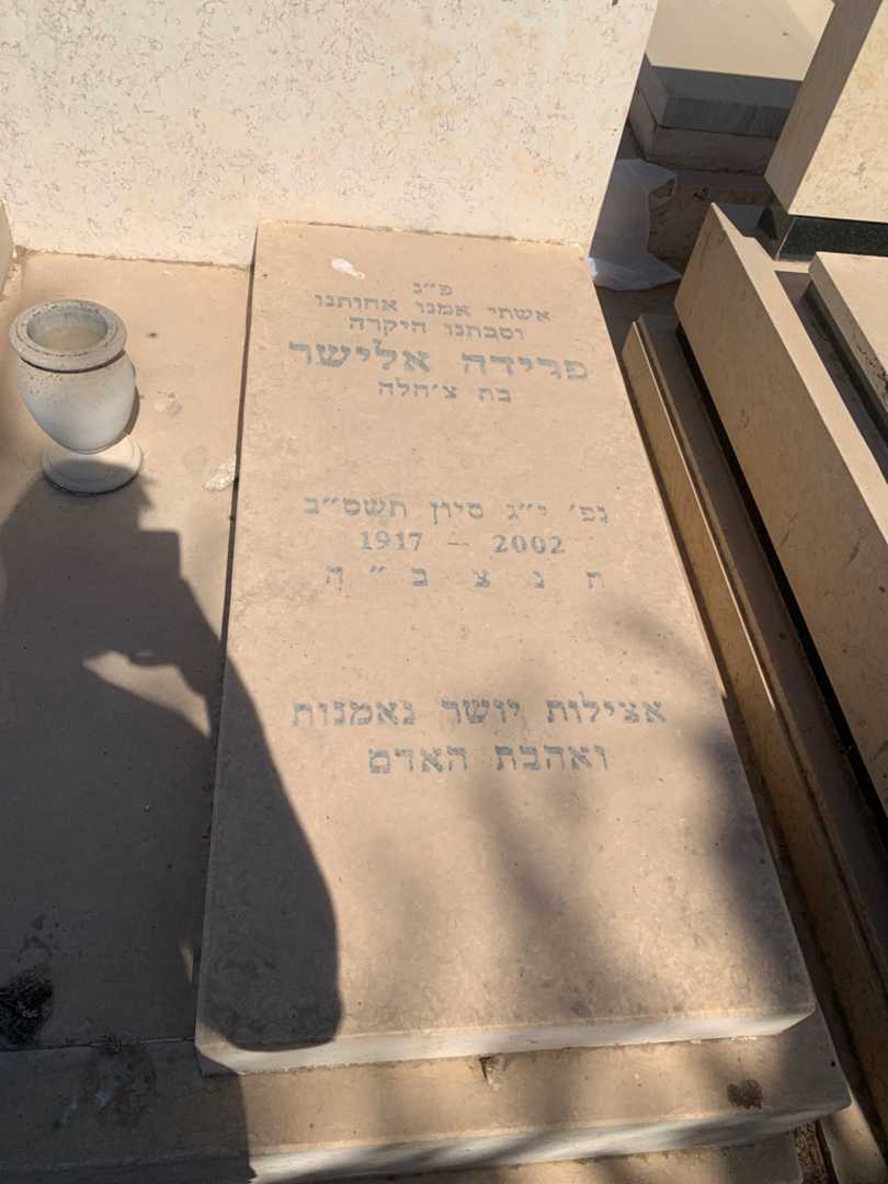 קברו של פרידה אלישר. תמונה 2