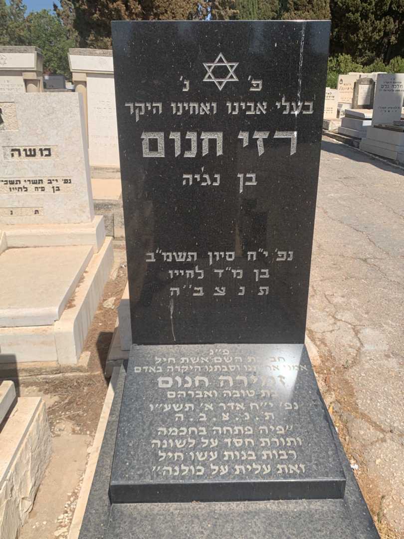 קברו של רזי חנום