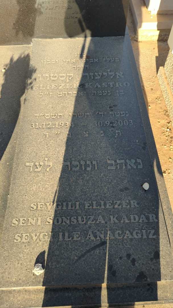 קברו של אליעזר קסטרו. תמונה 2