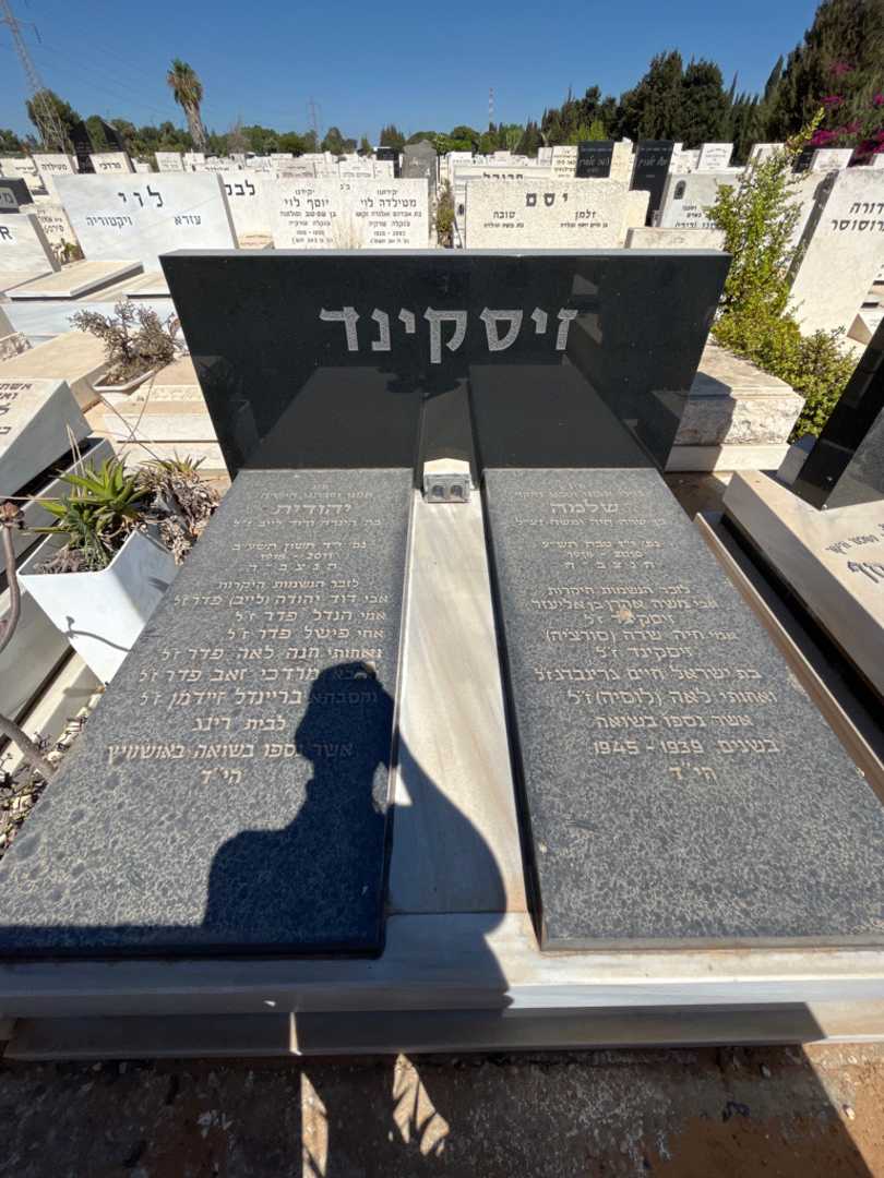 קברו של שרה "סורצ'יה" זיסקיד. תמונה 1