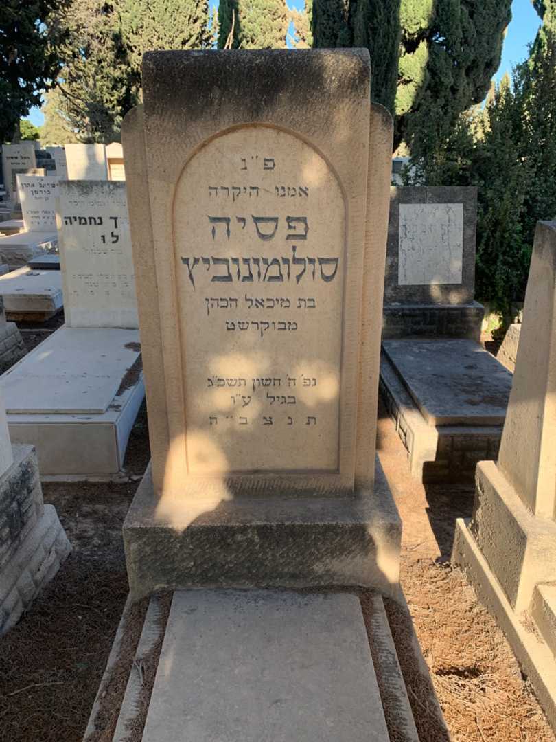 קברו של פסיה סולומונוביץ