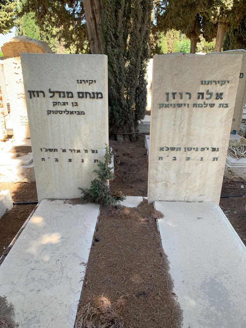 קברו של מנחם מנדל רוזן. תמונה 1