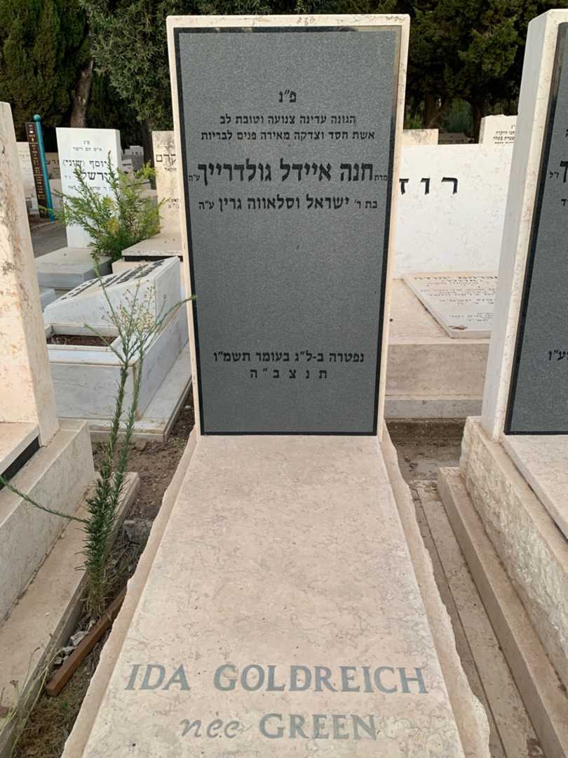 קברו של חנה איידל "גרין" גולדרייך