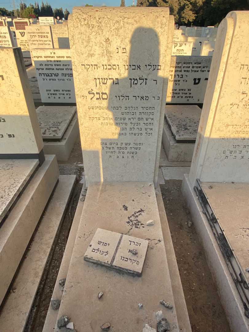 קברו של זלמן גרשון סגל. תמונה 1