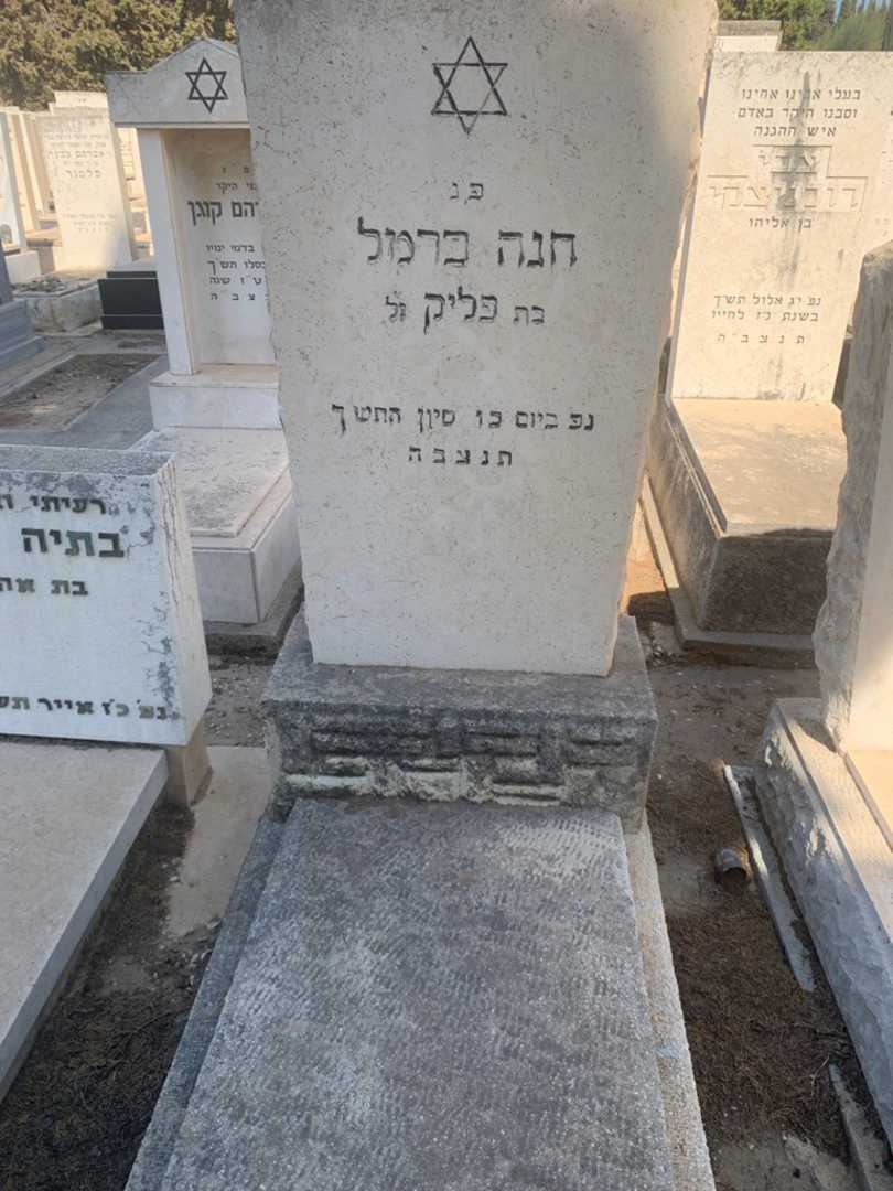 קברו של חנה כרמל