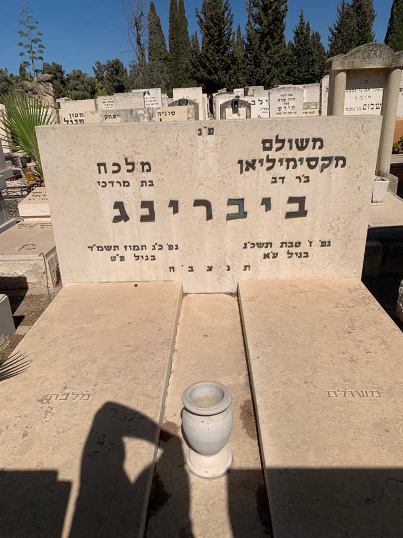 קברו של משולם מקסימיליאן ביברינג. תמונה 1