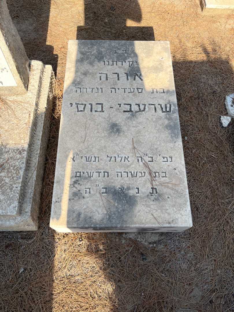 קברו של אורה שרעבי - בוסי