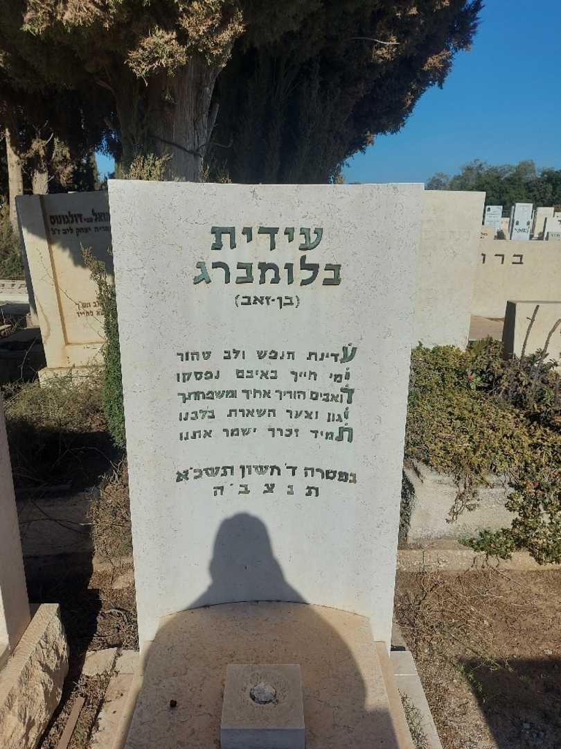 קברו של עידית בלומברג (בן-זאב). תמונה 2