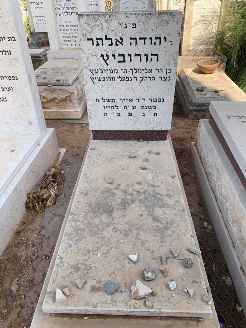 קברו של יהודה אלתר הורוביץ