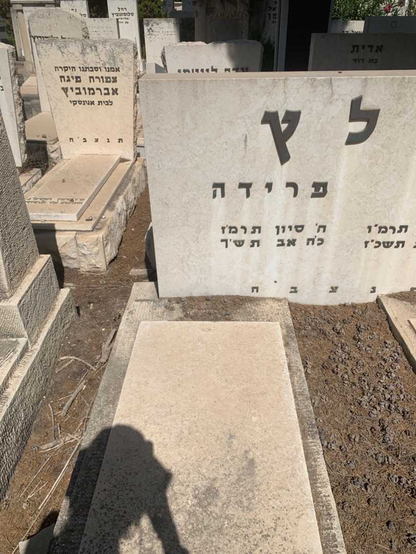 קברו של פרידה פלץ. תמונה 1